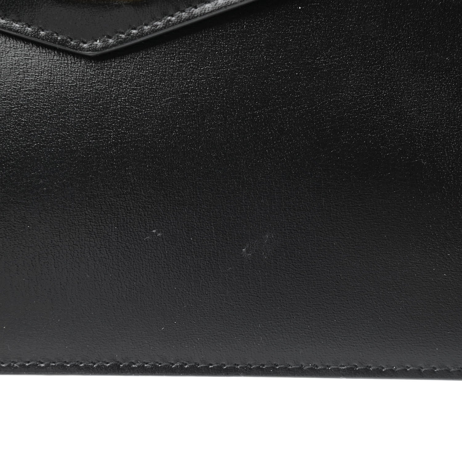 Saint Laurent Smooth Shiny Calfskin Monogram Uptown Pouch Black 9 of 9