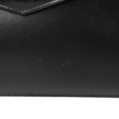Saint Laurent Smooth Shiny Calfskin Monogram Uptown Pouch Black 9 of 9