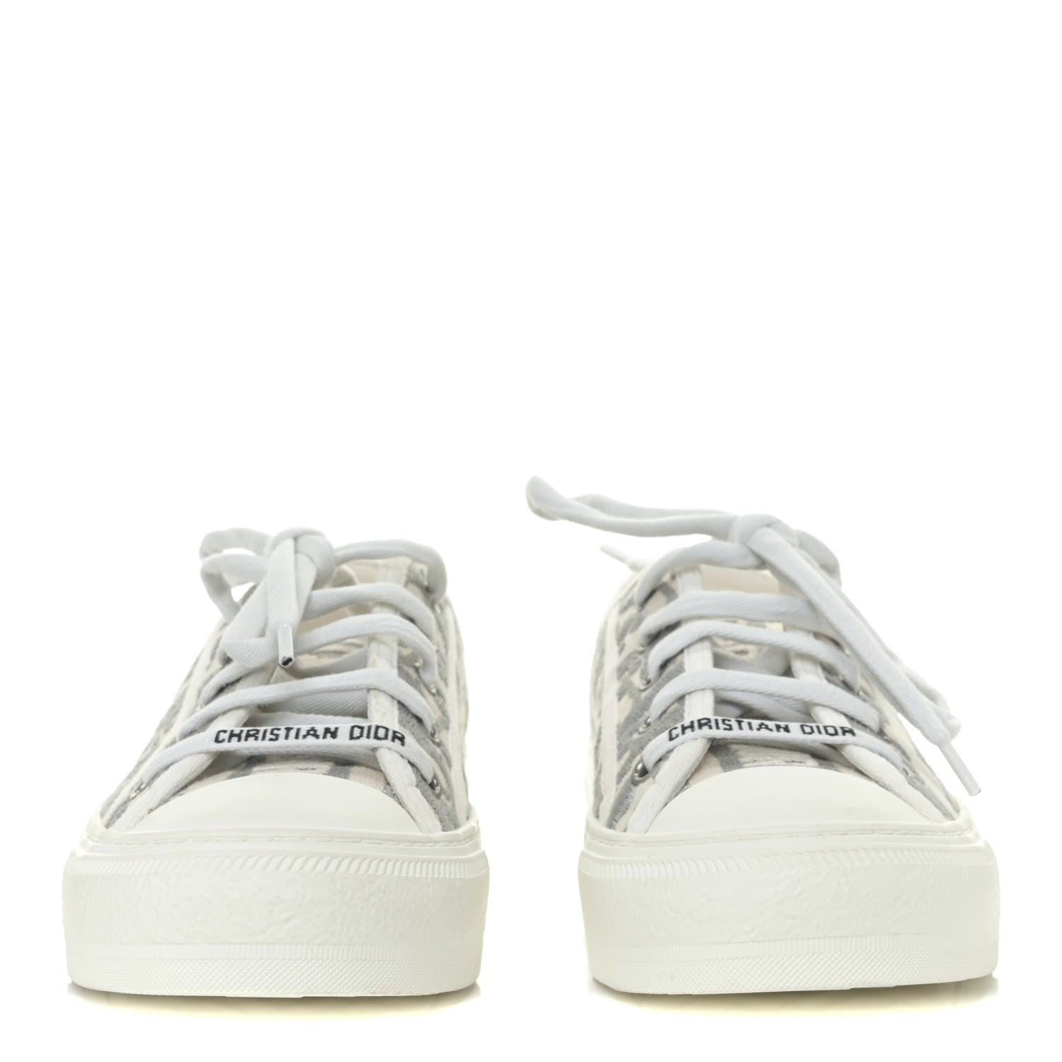 Christian Dior Canvas Oblique Walk'N'Dior Low Top Sneakers 36.5 Grey Stone 4 of 11
