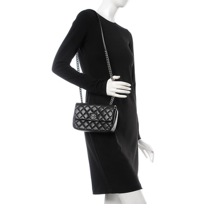 Chanel Calfskin Quilted Mini Lady Pearly Flap Black 2 of 9