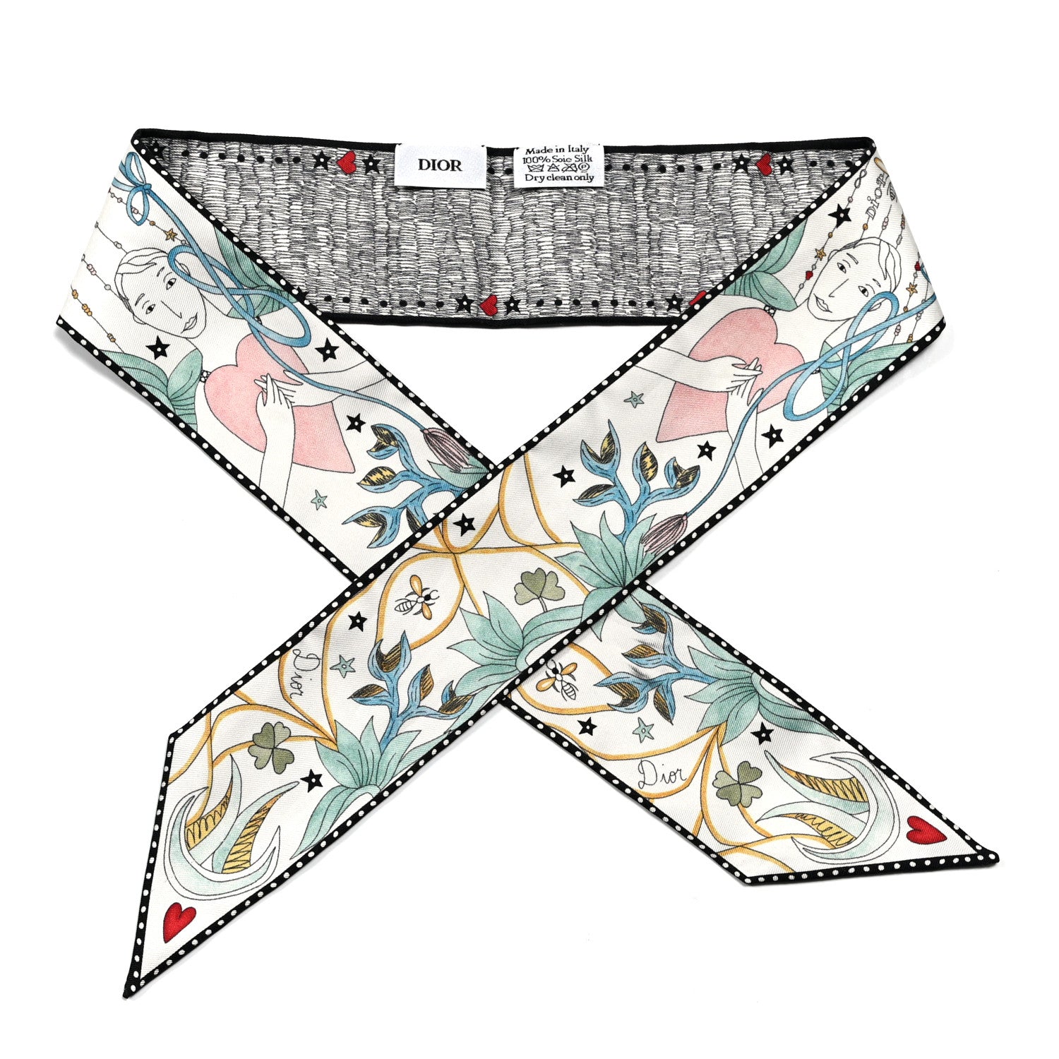 Christian Dior Silk L'Amoureux Mitzah Scarf 1 of 3