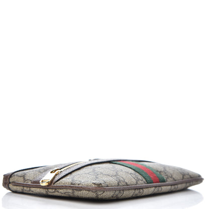 Gucci GG Supreme Monogram Web Small Ophidia Pouch Clutch Beige New Acero 4 of 8