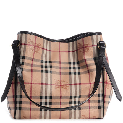 Burberry Haymarket Check Small Canterbury Tote Chocolate 1 of 12