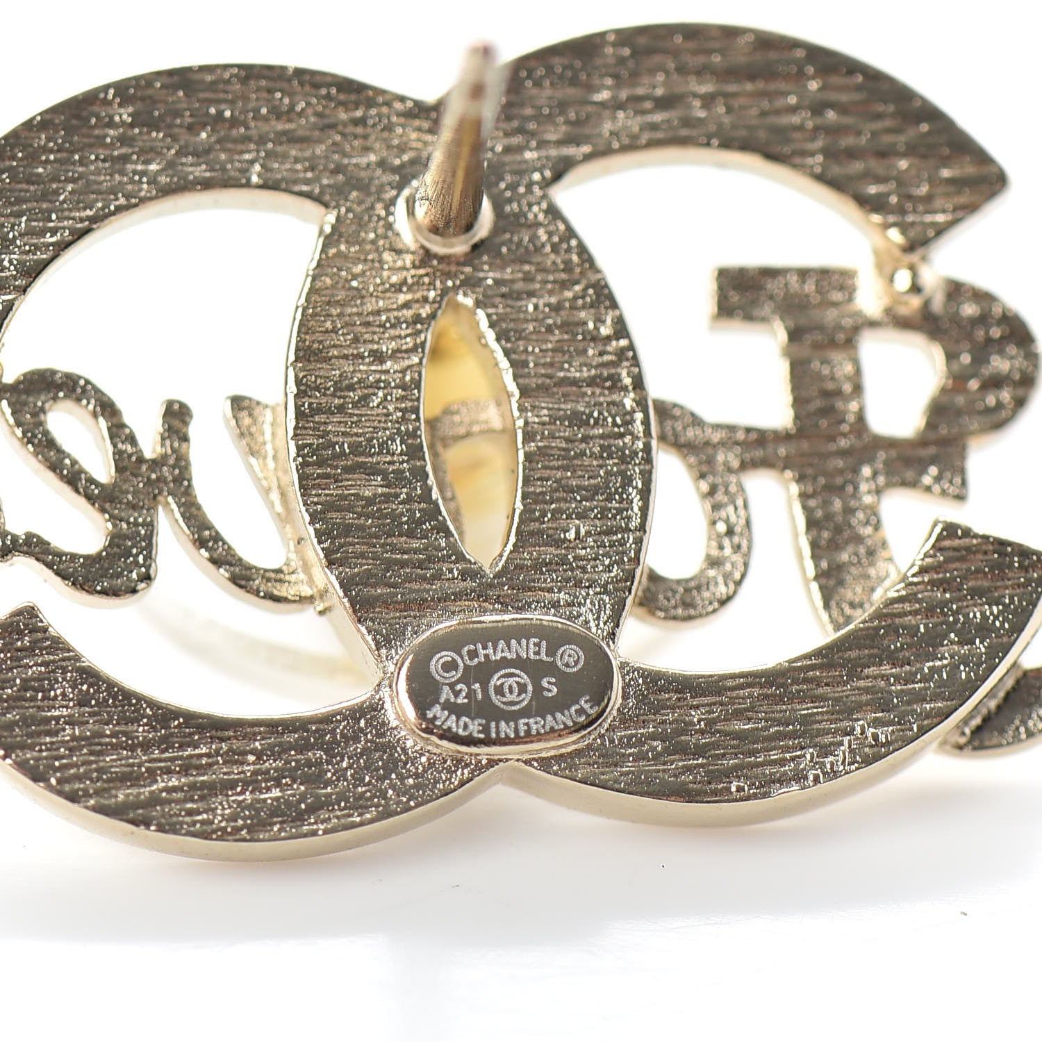 Chanel Crystal CC Forever Earrings Gold 4 of 5