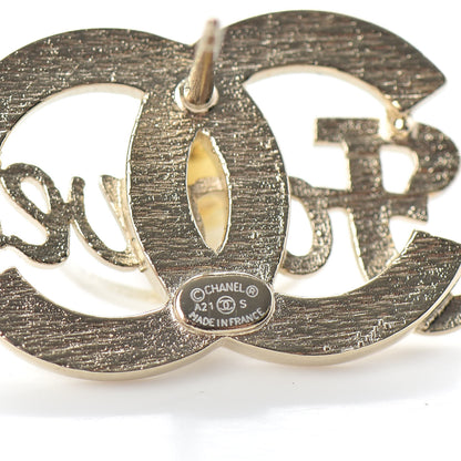 Chanel Crystal CC Forever Earrings Gold 4 of 5