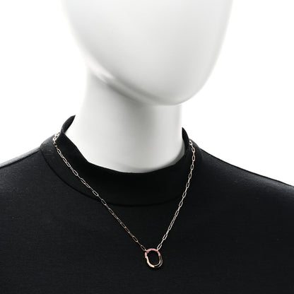 Tiffany 18K Rose Gold Pink Sapphire Small Lock Pendant Necklace 2 of 6