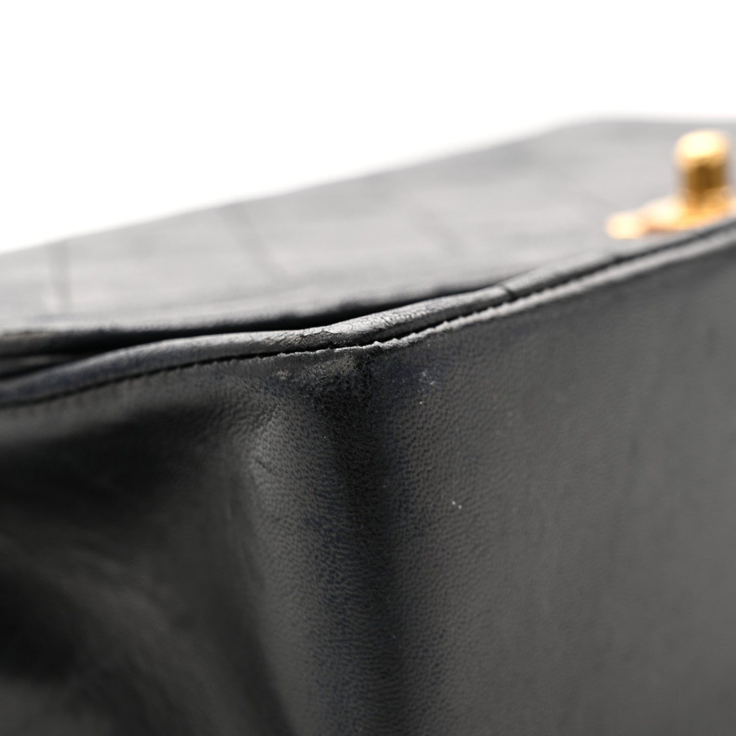 Lambskin Quilted Medium Single Flap Black