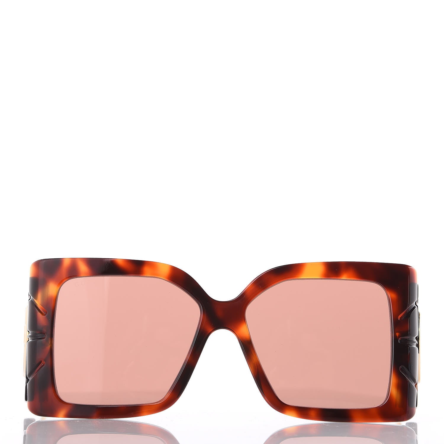 Gucci Acetate Square Frame Wing Sunglasses GG0535S Havana 3 of 7