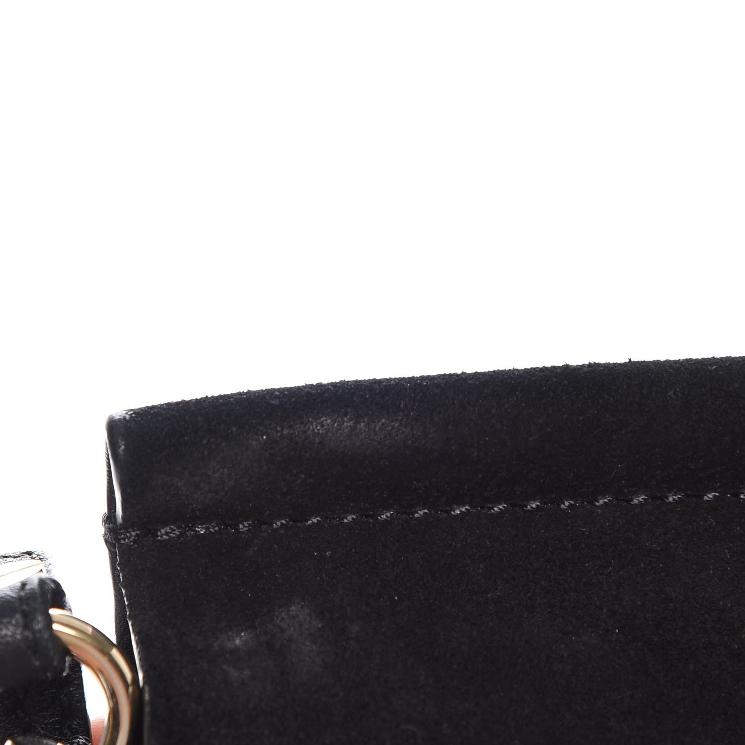 Chloe Suede Calfskin Medium Faye Shoulder Bag Black 10 of 12