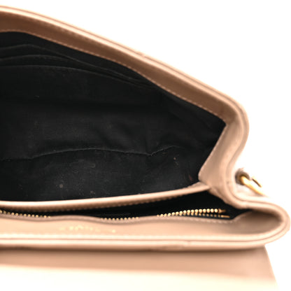 Saint Laurent Calfskin Y Quilted Monogram Toy Loulou Crossbody Bag Taupe 5 of 12