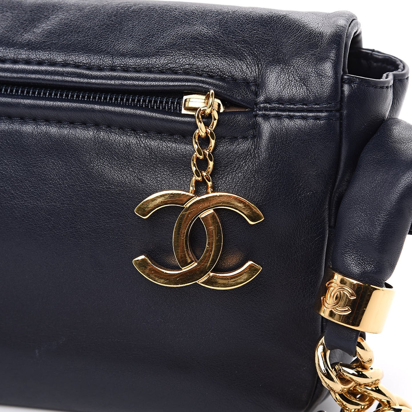 Lambskin Medium Rodeo Drive Flap Navy