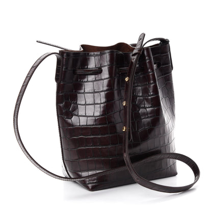 Mansur Gavriel Crocodile Embossed Mini Bucket Bag Class 3 of 10