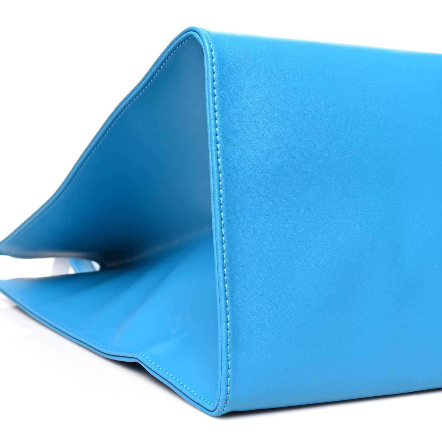 Telfar Vegan Leather Large Shopping Bag Cyan 9 of 10