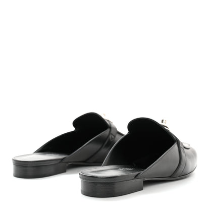 Hermes Goatskin Oz Mules 38 Black 4 of 10