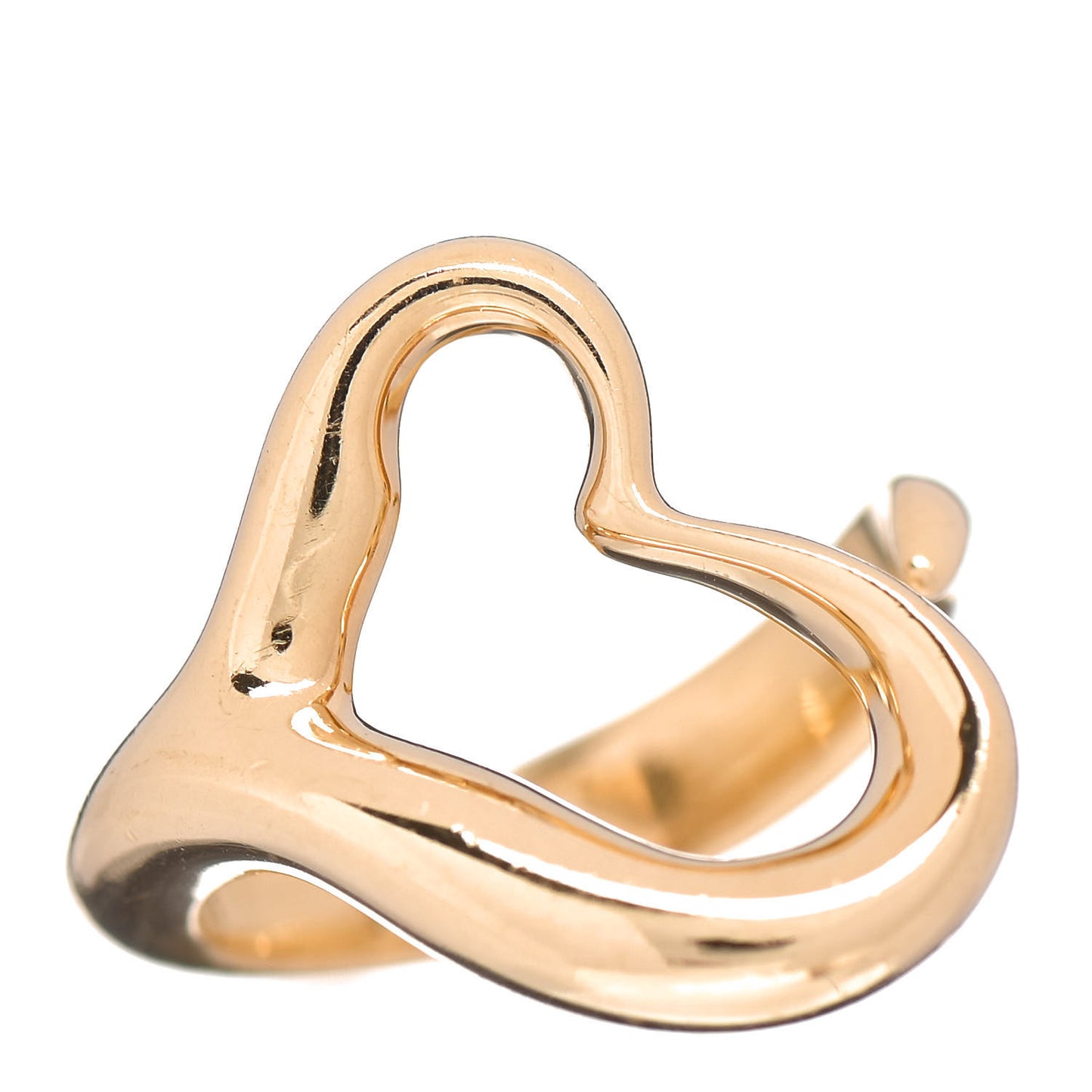 18K Yellow Gold Medium Elsa Peretti Open Heart Ring 49 5