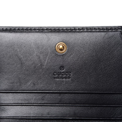 Gucci Calfskin Matelasse GG Marmont Card Case Wallet Black 8 of 10