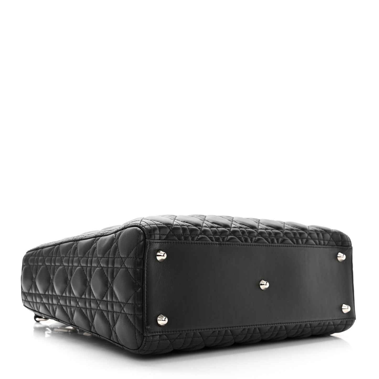 Lambskin Cannage Large Lady Dior Black