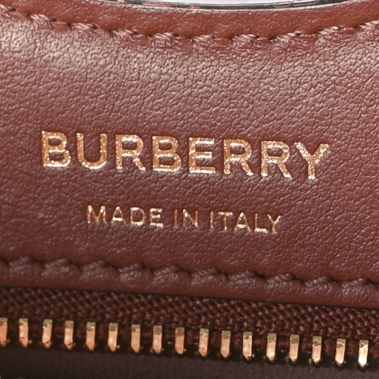 Burberry Smooth Calfskin Canvas Check Mini Pocket Bag Dark Birch Brown 6 of 12