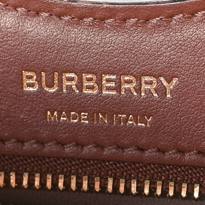Burberry Smooth Calfskin Canvas Check Mini Pocket Bag Dark Birch Brown 6 of 12
