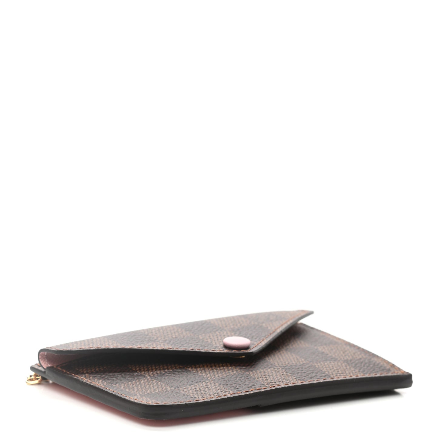 Damier Ebene Recto Verso Card Holder Rose Ballerine