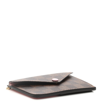 Louis Vuitton Damier Ebene Recto Verso Card Holder Rose Ballerine 4 of 6