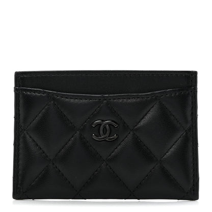 Chanel Lambskin Quilted Card Holder So Black 1 of 11