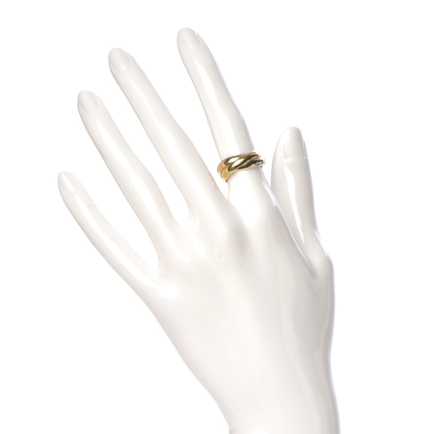 Cartier 18K Pink Yellow White Gold Les Must De Trinity Ring 48 4.5 2 of 5