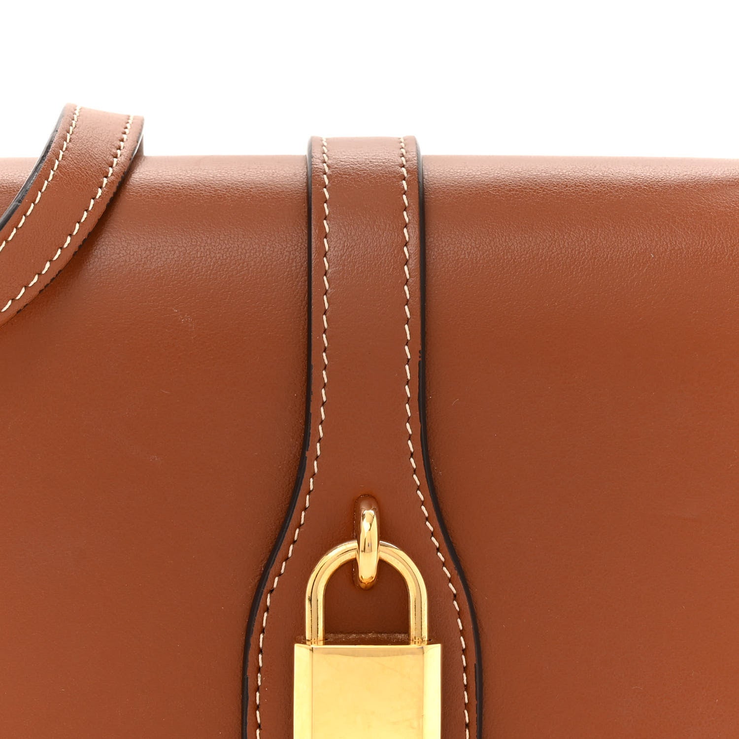 Celine Smooth Calfskin Tabou Clutch On Strap Tan 8 of 12