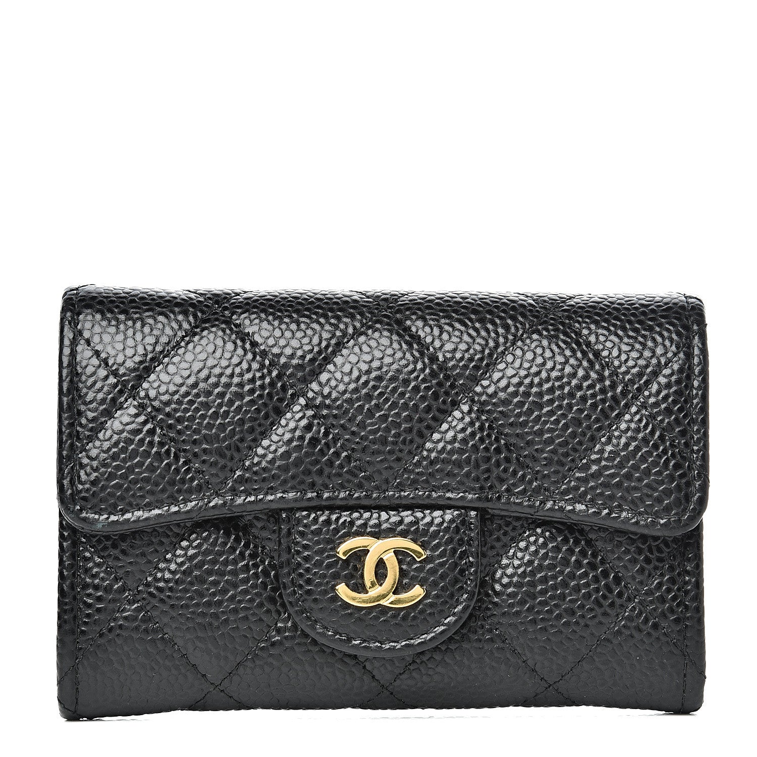 Chanel Caviar Quilted Flap Card Holder Black 1 of 8