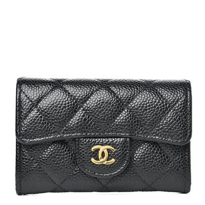 Chanel Caviar Quilted Flap Card Holder Black 1 of 8