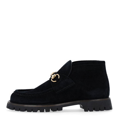 Gucci Suede Horsebit Womens Ankle Boots 36.5 Black 1 of 11