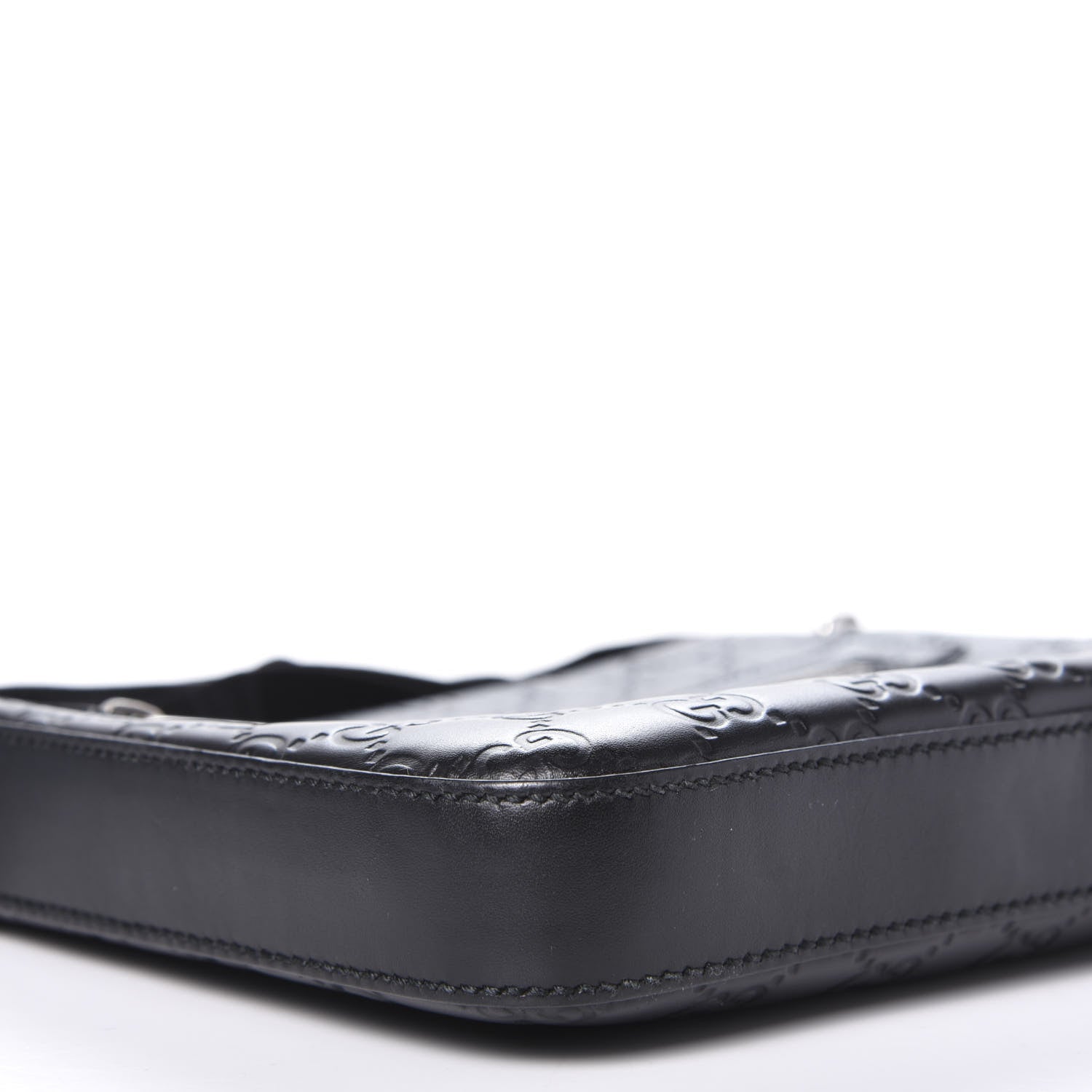 Gucci Guccissima Signature Small Messenger Bag Black 8 of 10