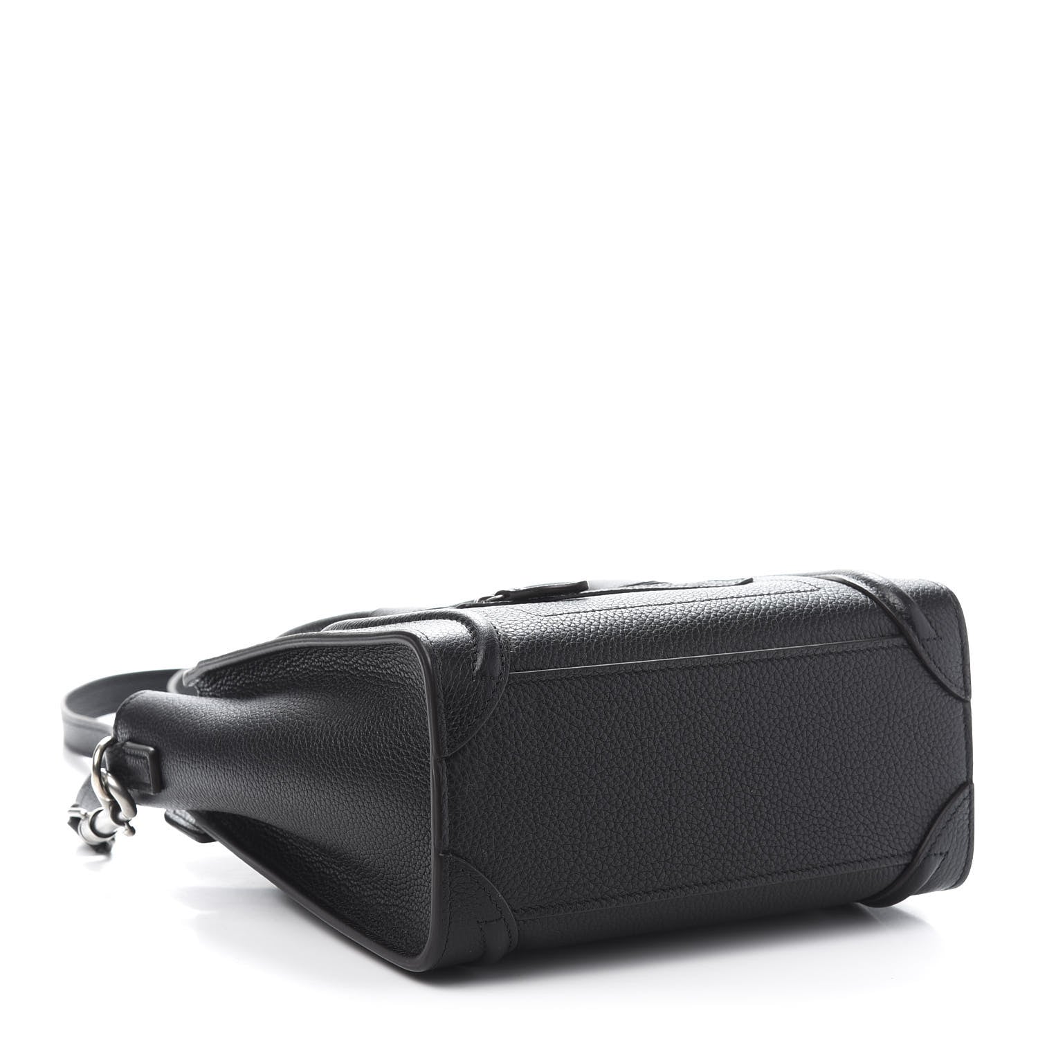 Celine Drummed Calfskin Nano Luggage Black 4 of 11