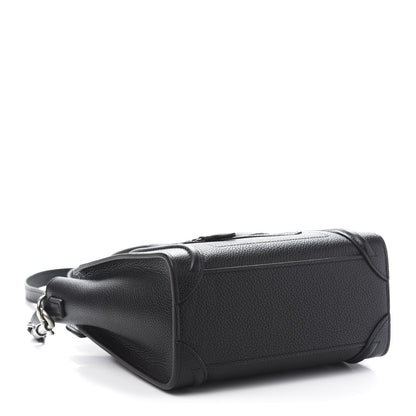 Celine Drummed Calfskin Nano Luggage Black 4 of 11