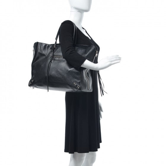Balenciaga Supple Calfskin Papier A4 Tote Black 2 of 13