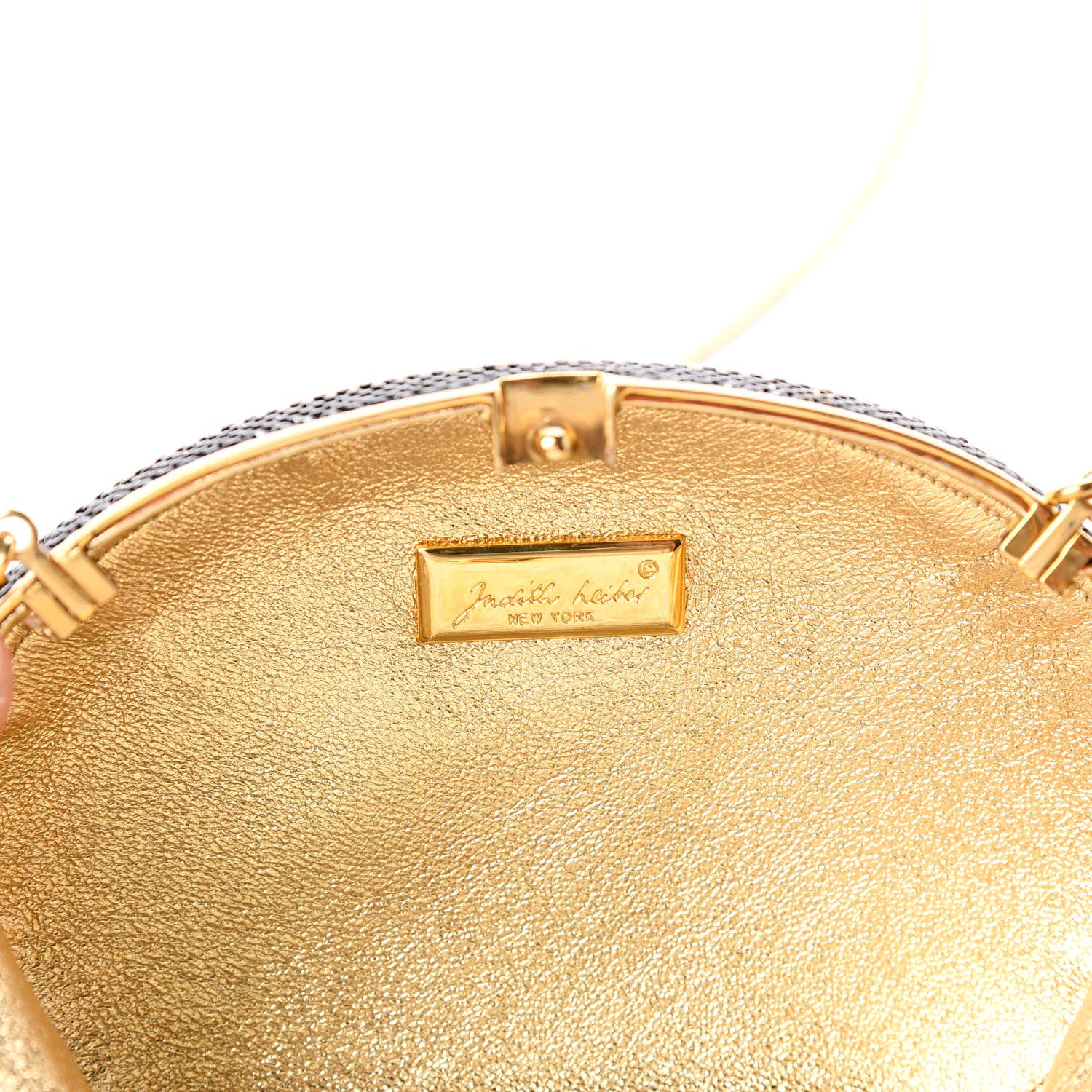 Judith Leiber Swarovski Crystal Minaudiere Caterpillar Clutch Black 6 of 9