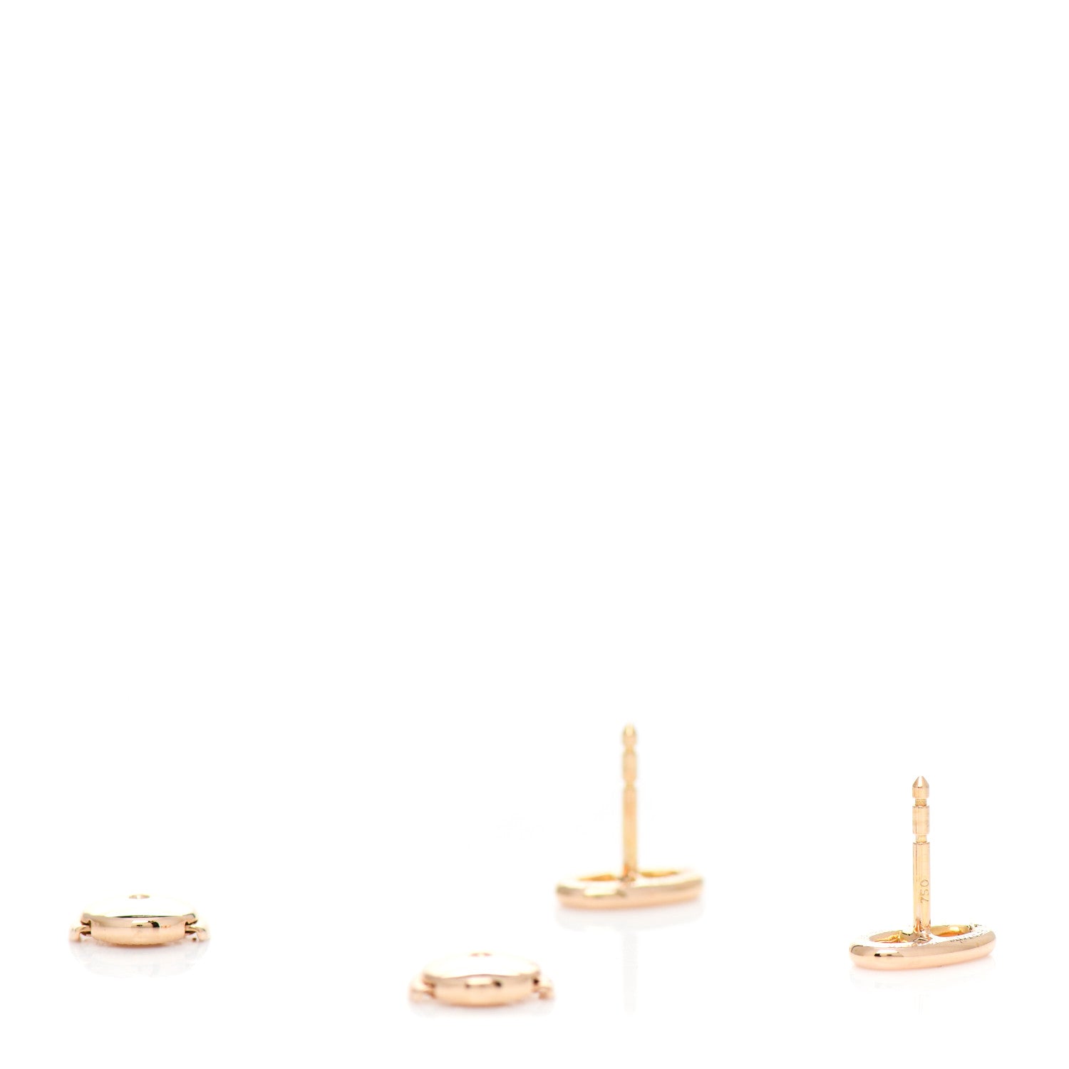 Hermes 18K Rose Gold TPM Farandole Stud Earrings 3 of 6