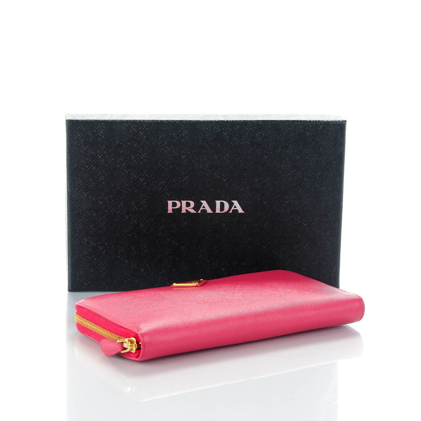 Saffiano Metal Large Zip Around Wallet Peonia