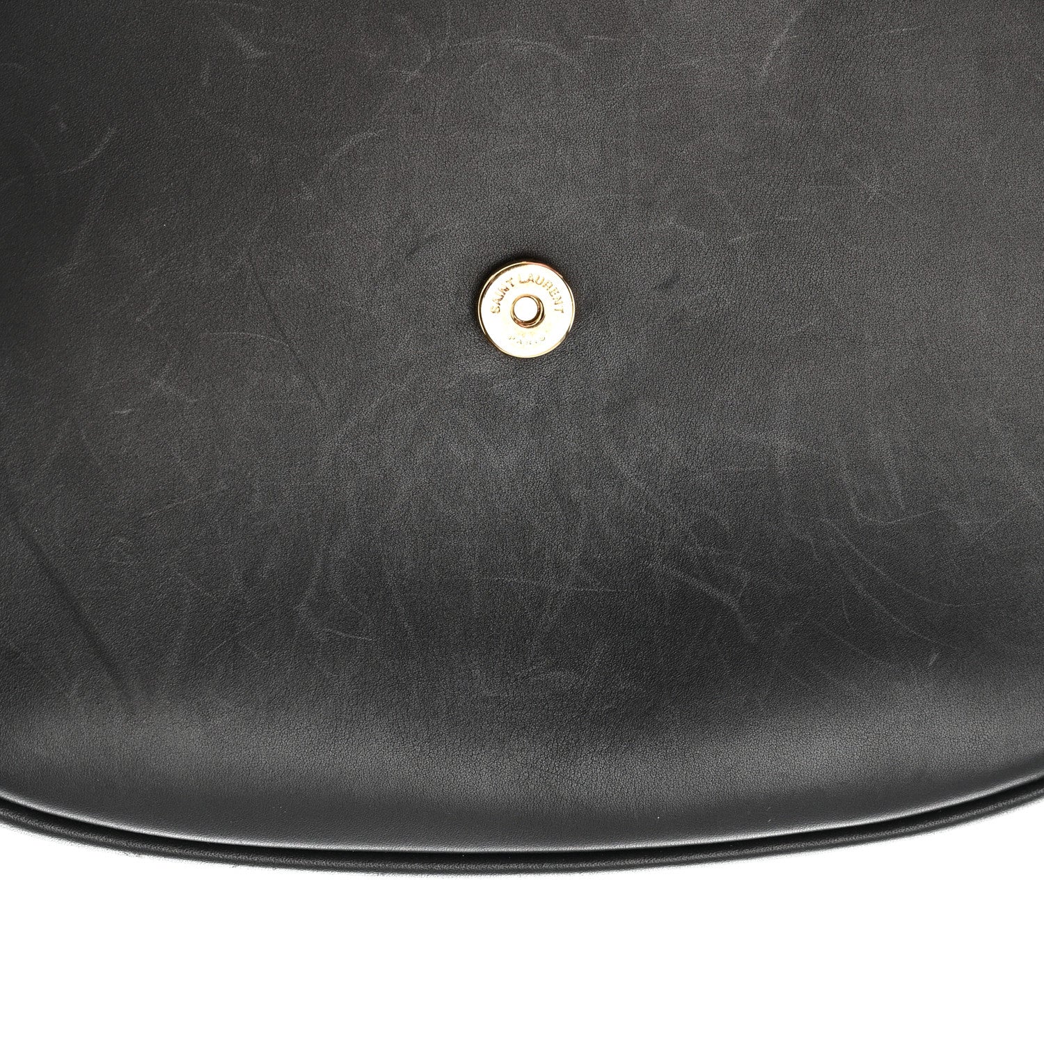 Saint Laurent Smooth Calfskin Monogram Medium Kaia Satchel Black 12 of 14