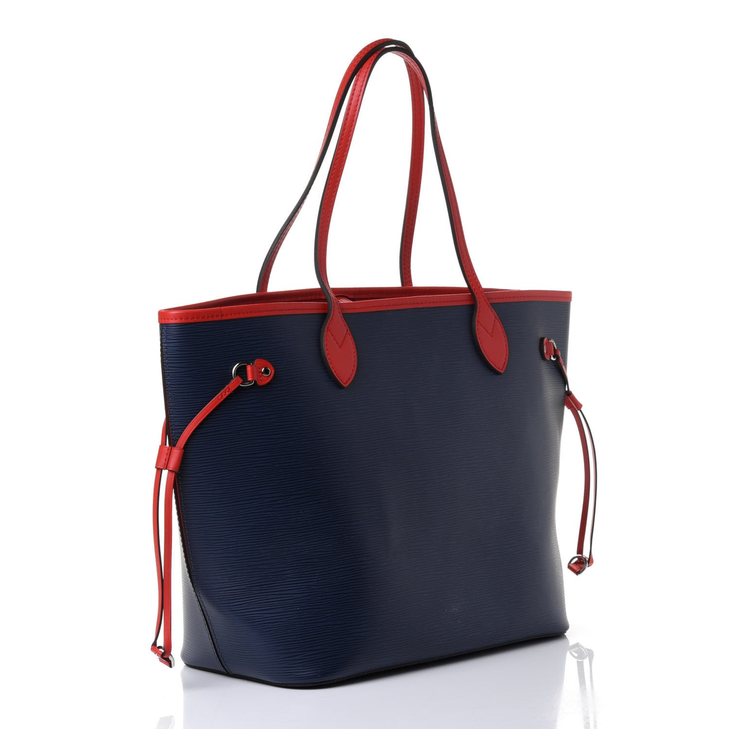 Epi Neverfull MM Indigo Coquelicot