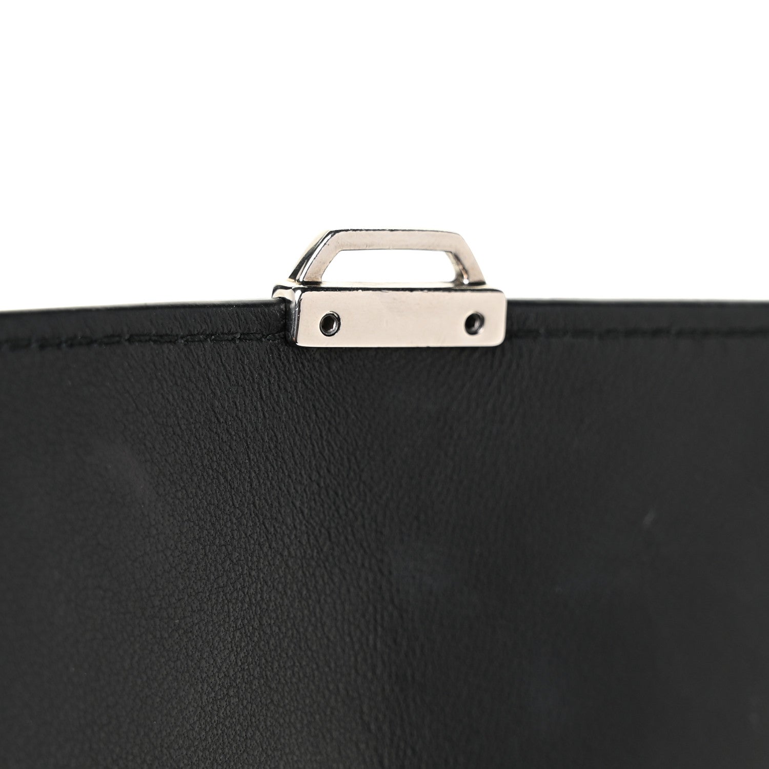 Alexander McQueen Calfskin Grommet Skull Envelope Clutch Black 12 of 16