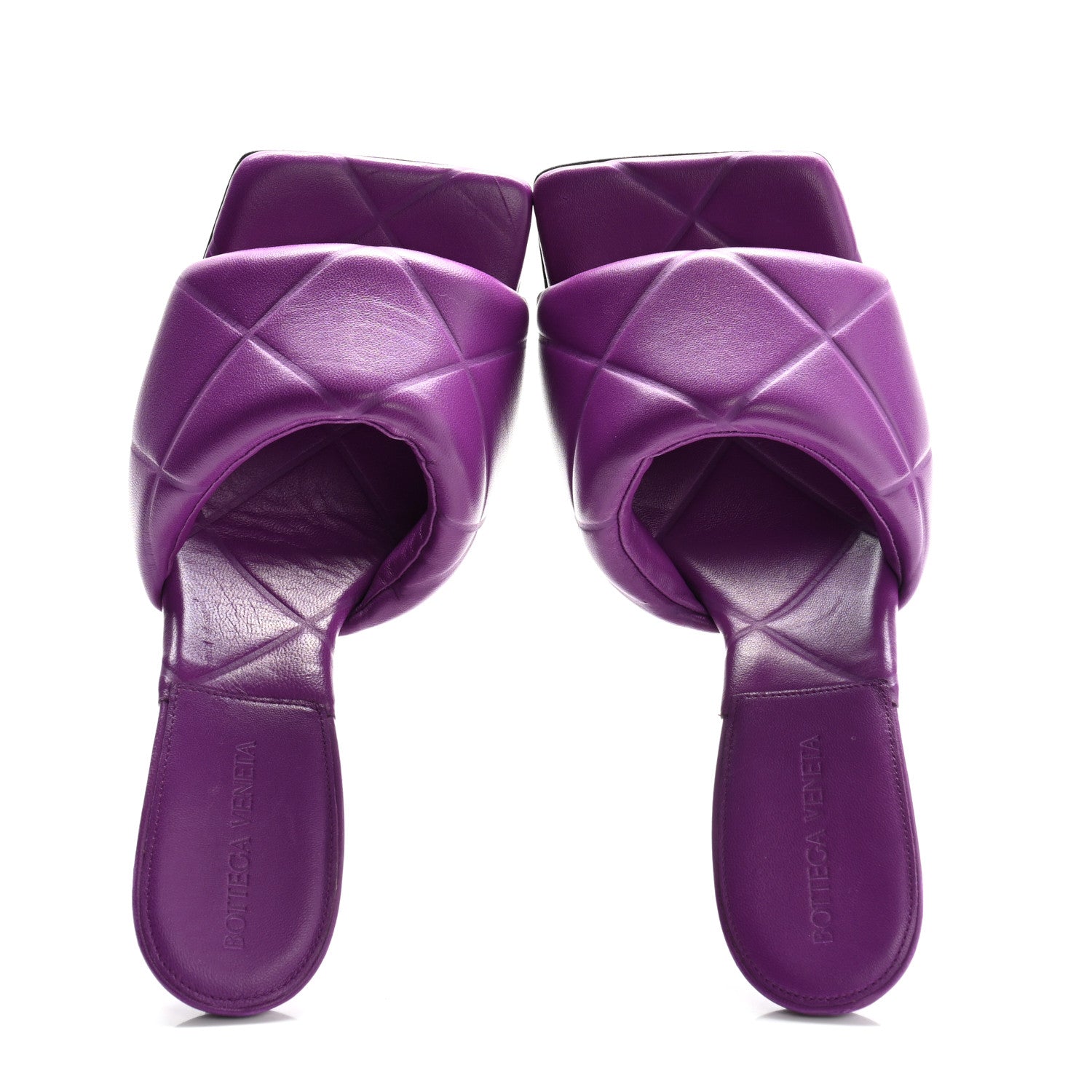 Bottega Veneta Nappa Quilted Rubber Lido Mule Sandals 38 Gumdrop 2 of 9
