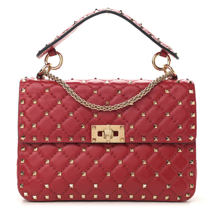 Valentino Garavani Nappa Medium Rockstud Spike Shoulder Bag Rosso Valentino 1 of 11