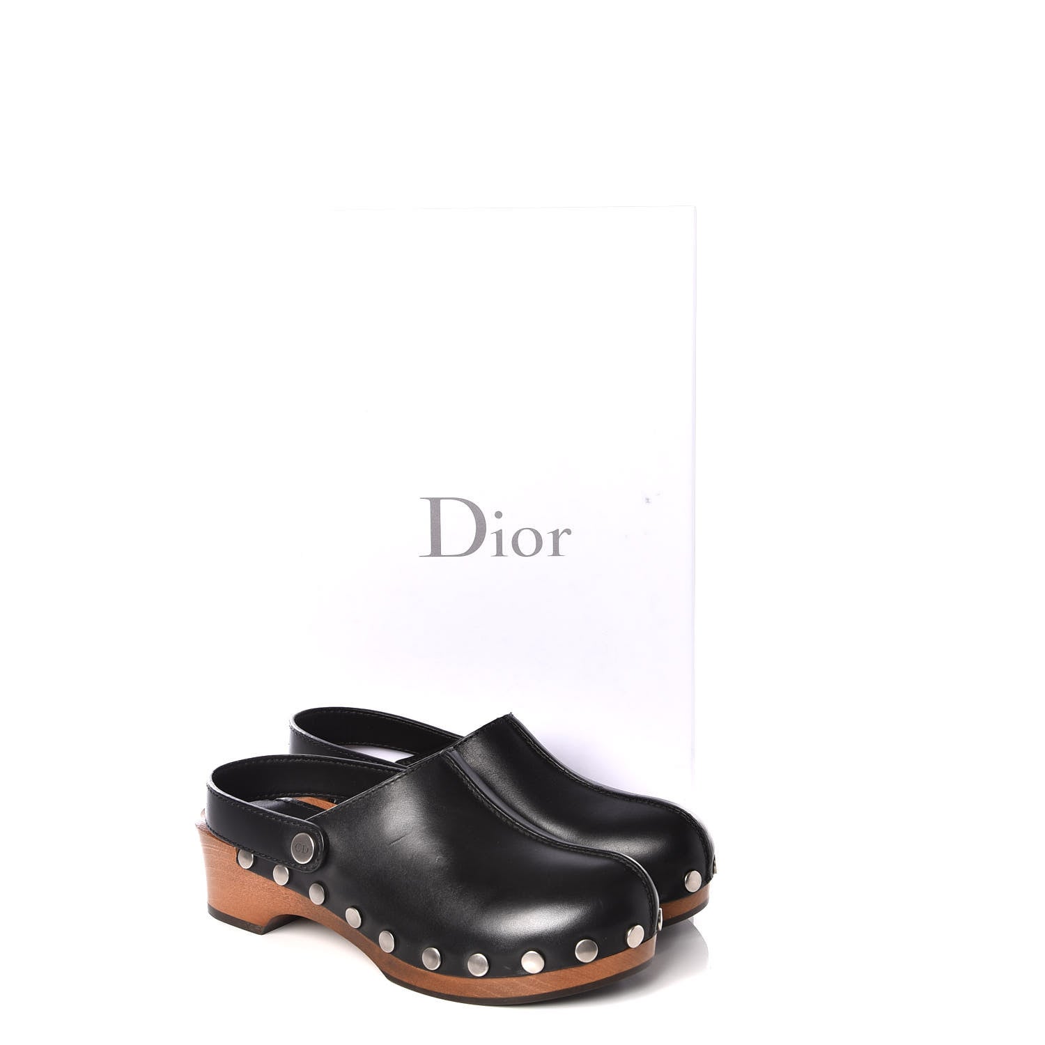 Christian Dior Calfskin Diorquake 20mm Slingback Clogs 36 Black 11 of 11
