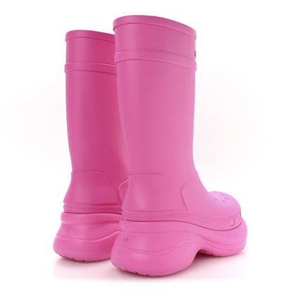 Balenciaga X CROCS Rubber Womens Rain Boots 40 Electric Pink 5 of 7