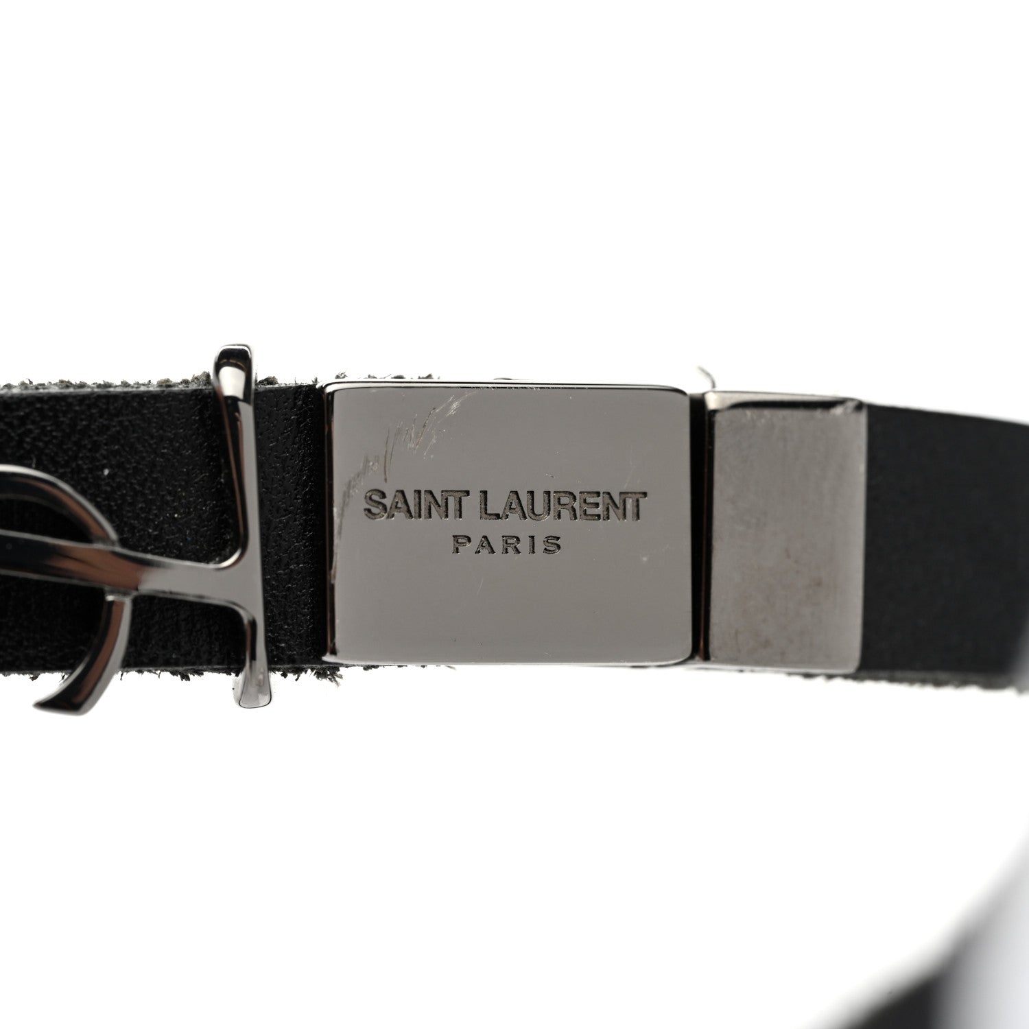 Saint Laurent Calfskin Opyum Double Wrap Bracelet Black 5 of 6