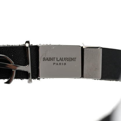 Saint Laurent Calfskin Opyum Double Wrap Bracelet Black 5 of 6