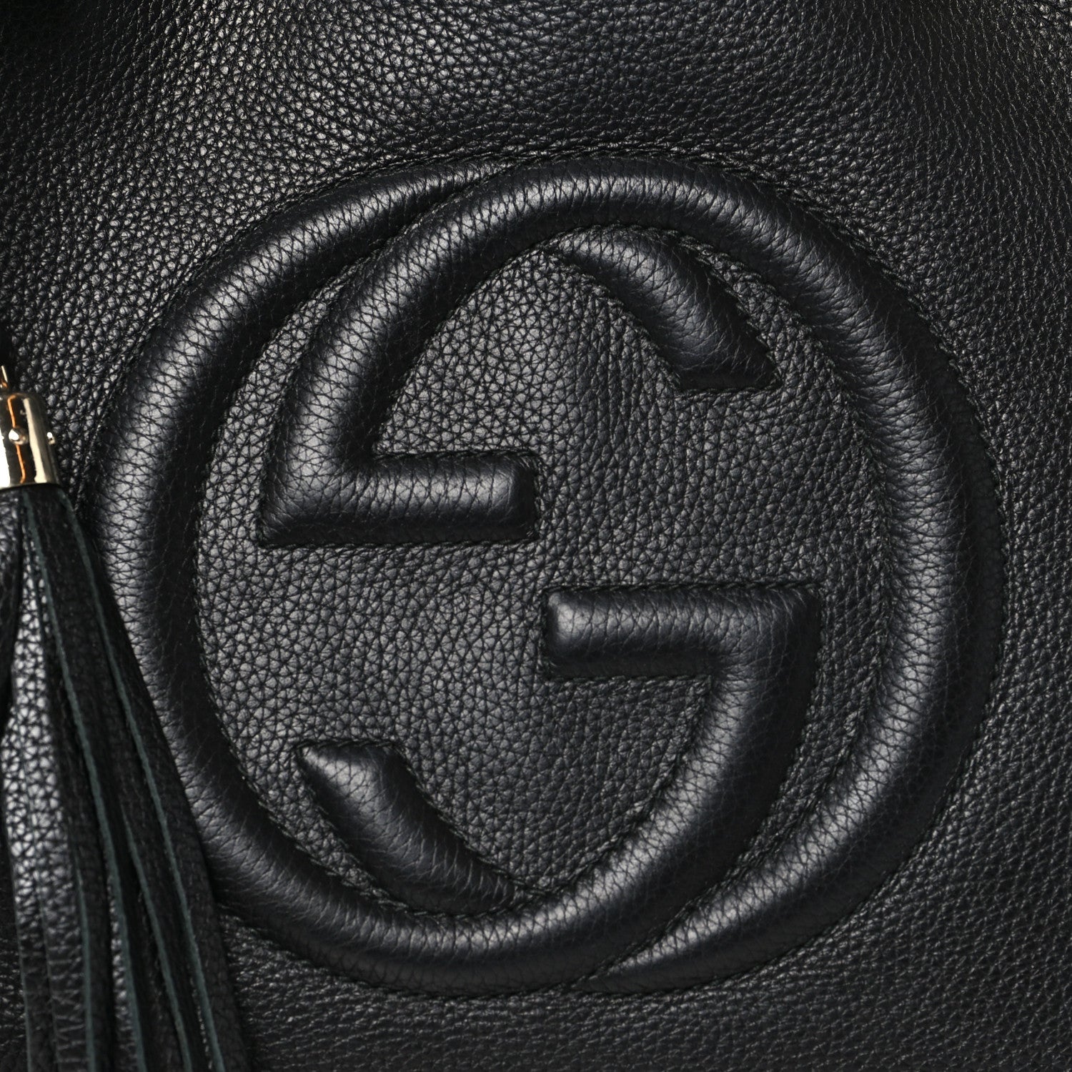 Gucci Pebbled Calfskin Medium Soho Chain Shoulder Bag Black 8 of 10