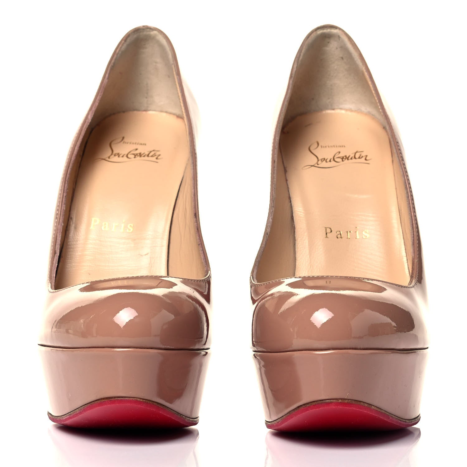 Christian Louboutin Patent Bianca 140 Pumps 35 Nude 2 of 7