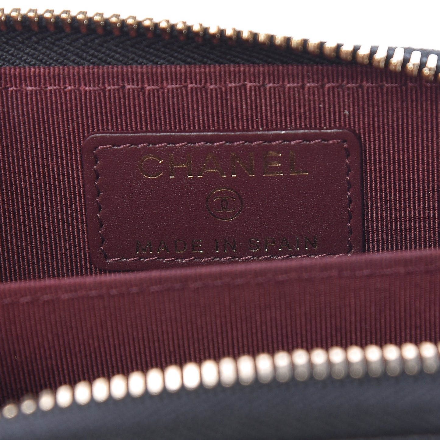 Caviar Quilted Zip Coin Purse Black